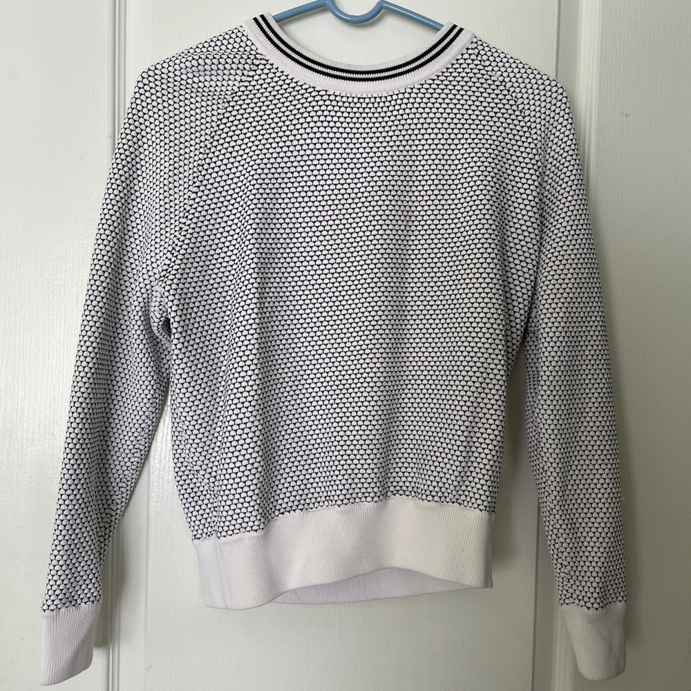 Theory small black and white sweater